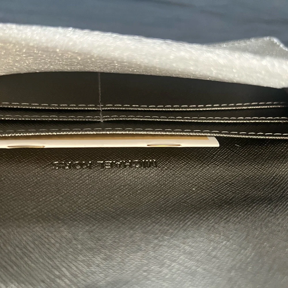 Michael Kors Metallic Silver Clutch - Picture 10 of 11